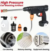 Bestyks Hochdruckreiniger Mobiler Hochdruckreiniger 26 Bar Kabellose Tragbare Hochdruck-sprühwasserpistole mit  Schlauch für Auto, Terrasse, Fenste, Rasen,Gartenbewässerung