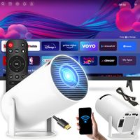 Mini Tragbarer Beamer Trapezkorrektur 4K 200 ANSI Smart Projektor WiFi Beamer 10000: 1 1280x720 px 4k Heim Kino Full HD Smart Heimkino Retoo