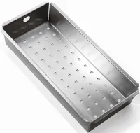 Alveus Zubehör - Abtropfbecken, 420x190x72 mm, perforiert, Edelstahl 1119835