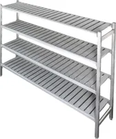 Kombinovaný oceľový regálový systém so 4 policami do chladiarne 1825x450x1700mm