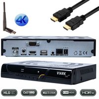 Viark Sat 4K UHD H.265 2160p DVB-S2X Multistream Receiver LAN WLAN Schwarz