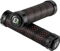 ROCKBROS Lenkergriffe Fahrradgriffe Anti-Rutsch Lock-On Design Fahrrad Griffe Schwarz rot
