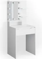 Vicco Toaletní stolek Ruben, 60 cm s LED osvětlením, Bílá