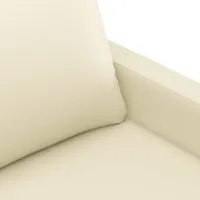 vidaXL 2-Sitzer-Sofa Creme 120 cm Kunstleder