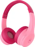 Motorola Moto JR300 Bluetooth Kinder Kopfhörer mit Mikrofon – Leichter Over Ear Kopfhörer für Kinder, Lautstärkebegrenzung 85 dB, Audio-Splitter zum Teilen – ideal für Schule, Reisen, Gaming – Rosa