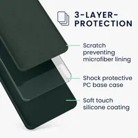 kwmobile Handyhülle für Google Pixel 7 Hülle, für Pixel 7 Case - Hülle Silikon - kabelloses Laden - Moosgrün