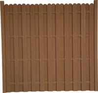 WPC Zaun Sichtschutz Gartenzaun Lattenzaun 180x180 braun 1x Sichtschutzelement inkl. Pfosten Holzzaun Lamellenzaun WPC Windschutz TOP MULTI