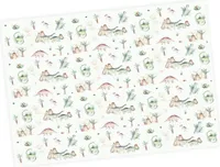 5 Bögen Geschenkpapier Dinosaurier grün - 1,60€/qm - 84,1 x 59,4 cm