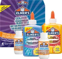 Elmer’s Colour Changing Slime Set | Zubehör für Schleim enthält farbwechselnden Kleber | mit magischer Schleim-Aktivator-Lösung | wird aktiviert durch UV-Licht | 4-teiliges Kit