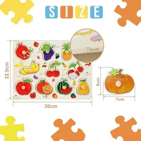 Holzpuzzle Obst Gemüse Baby Spielzeug Puzzle