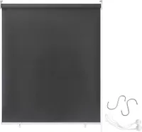 YUENFONG Außenrollo Balkon Outdoor Rollo Wetterfest 100 x 140 cm Sonnenschutz Balkonrollo UV Schutz, Reflektierende Thermofunktion （Anthrazit）