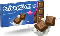 Schogetten delikatna alpejska czekolada mleczna kawałek po kawałku 100g