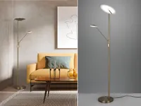 TRIO LIGHTING LED-Stehleuchte Brantford Leseleuchte altmessing Stehlampe Lampe