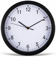 Hama Wanduhr Pure           25cm geräuscharm, schwarz      186338