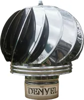 80mm Kaminaufsatz Drehbar Edelstahl AUSTAUSCHBARE LAGER, Schornsteinabdeckung Kaminhaube, Kugelaufsatz Kaminhut Schornsteinaufsatz Schornstein Kamin
