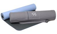 Yoga-Set Starter Edition - comfort (Yogamatte pro + Yogatasche OM) anthrazit, hellblau