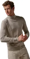 Profuomo Rollkragenpullover einfarbig beige Wolle normale Passform