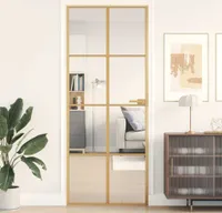 Drzwi wewnętrzne Slim Golden 83x201,5 cm ze szkła hartowanego i aluminium