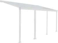 HOME DELUXE - Terrassenüberdachung SOLIS - Weiß - B/T/H: 618 x 303 x 226/278 cm - inkl. Hohlkammerplatten, Montagematererial I Carport Pavillion Pergola