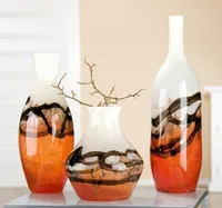 Gilde Glasart Flaschenvase Lava 39155