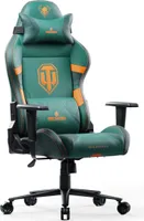 Gaming Stuhl Diablo X-One 2.0 World of Tanks Gaming Chair Bürostuhl Drehstuhl Gamer Chair Schreibtischstuhl Verstellbare Armlehnen Ergonomisches Design Nacken/-Lendenkissen Wippfunktion