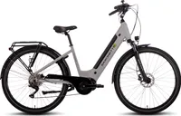 SAXONETTE E-Bike Premium Sport , 10 Gang, Kettenschaltung, Mittelmotor, 522 Wh Akku, Pedelec, Elektrofahrrad, Trekkingrad (Ramenhöhe 45 , Silber)