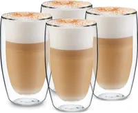 3er Set Klarstein Glaswerk Carajillo doppelwandige Thermogläser Gläser Kaffee