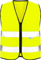 EAZY CASE Reflektorweste für Kinder, Sicherheitsweste, Reißverschluss Weste mit Reflektoren, atmungsaktiv, Reflektierend, Größe S Gelb