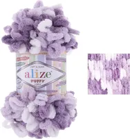 100g Strickgarn ALIZE Puffy Color Fingerstrickgarn Schlaufenwolle