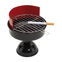 Aschenbecher BBQ, Farbe:rot / schwarz