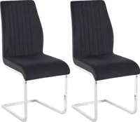 Gurli | Esszimmerstuhl 2er Pack Schwarz