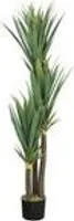 Künstliche Yucca Palme Yuccapalme Palmlilie Pflanze Kunstpflanze Deko Kunstbaum Zimmerpflanze künstlich im Kunststofftopf Plastikpflanze 150 cm Decovego