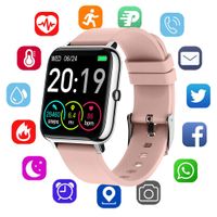 Smartwatch Bluetooth Touchscreen Armbanduhr Smartband Blutdruckmessung Wasserdicht Fitness Tracker Armband Pulsmesser Uhr Android IOS Wasserdicht für Damen Herren