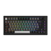 Akko 5075B Plus RGB Gaming Mechanische Tastatur 75% Deutsches QWERTZ-Layout  (Schwarz & Silber, Tactile Schalter)