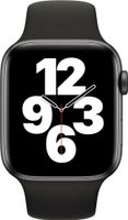 Apple Watch SE (GPS), 44 mm hliníkový športový remienok vo vesmírne sivej a čiernej farbe
