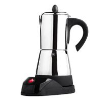 400-480 W Elektrische Espressomaschine aus Edelstahl - 4 Tasse Größe 4 Tasse