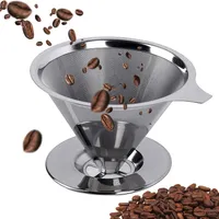 Edelstahl Wiederverwendbare Kaffee Filter Mit Tassenhalterung Dripper Aufbrühen