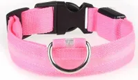 LED obojek pro psy Mesh /Pink M