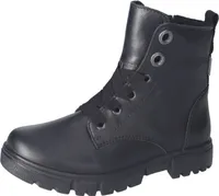 RICOSTA Stiefelette SURI für kleine Winterfreunde echt Leder Glattleder Reißverschluss Schnürung Warmfutter Mädchen Schwarz Größe 37