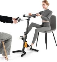 COSTWAY Trenažér na ruce a nohy, cvičební kolo Mini Stepper fitness bike, 9 nastavitelných stupňů a 53 x 43 x 73-102 cm, ideální pro seniory