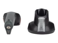 Manhattan Wireless 2D Barcodescanner - 250 mm Scanreichweite - USB-Anschluss - kabellose Reichweite bis zu 80 m - Schutzklasse IP42 - Tragbares Barcodelesegerät - 1D/2D - CCD - Codabar,Code 11,Code 128,Code 39,Code 93,EAN-13,EAN-8,GS1 DataB