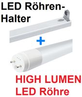 90 cm LED Röhre T8 / G13 - 14 Watt - 300° AUSSTRAHLUNG - 1890 Lm - Lichtfarbe Kaltweiß  6000 Kelvin, ersetzt 24 Watt Leuchtstoffröhre + 1 x passender LED Röhrenhalter weiß