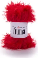 Yarnart Piuma 4414 - Flauschiges Garn, 100m/50g, 100% Polyester, Czerwieńrot
