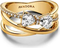 Pandora Ring Funkelnde Schleife Überkreuztes Band Vergoldet 163511C01 Gr. 60