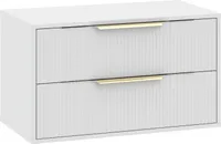 Waschtischunterschrank Rimini 80 cm - Matt weiß - Unterschrank mit Schubladen