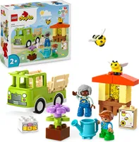 LEGO DUPLO Town Imkerei und Bienenstöcke, Lernspielzeug für Kleinkinder mit 2 Figuren und einem fahrbaren LKW, Set zum Bauen und Umbauen, Spielzeug für Kleinkinder ab 2 Jahren 10419
