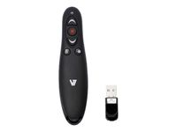 V7 Professional Wireless Presenter, RF, USB, 10,6 m, Schwarz