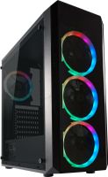 LC Power Gaming 703B - Midi Tower - PC - Metall - Kunststoff - Gehärtetes Glas - Schwarz - ATX,Micro LC Power