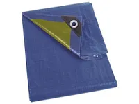 Perel Abdeckplane wasserdicht, Gewebeplane, Plane wasserdicht, Schutzplane, sehr stark, 8 Ösen,