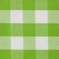 HOMESCAPES Velká kostkovaná bavlněná látka zeleno-bílá - na metr, šířka 150 cm